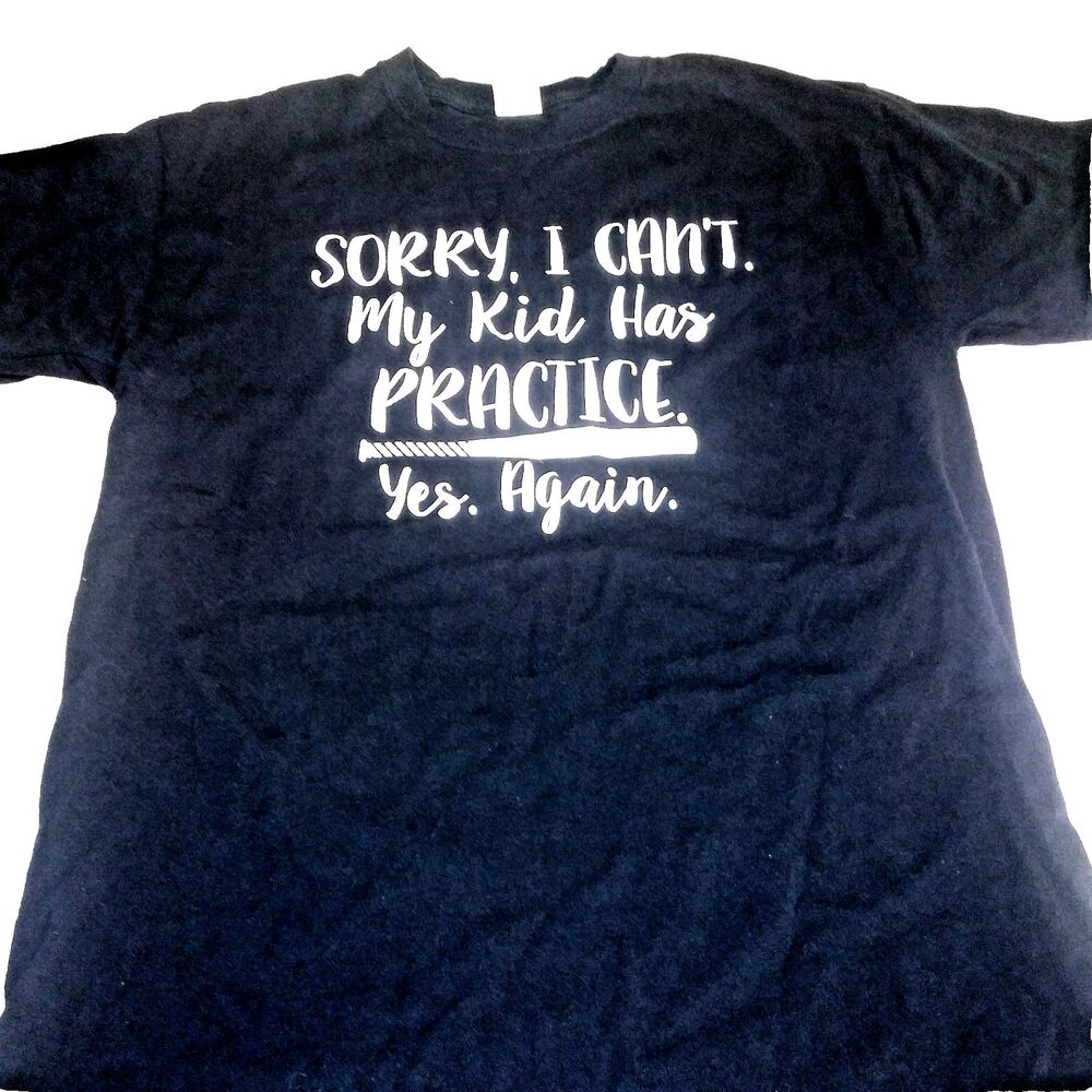 Baseball Mom Black t shirt size med heavy cotton